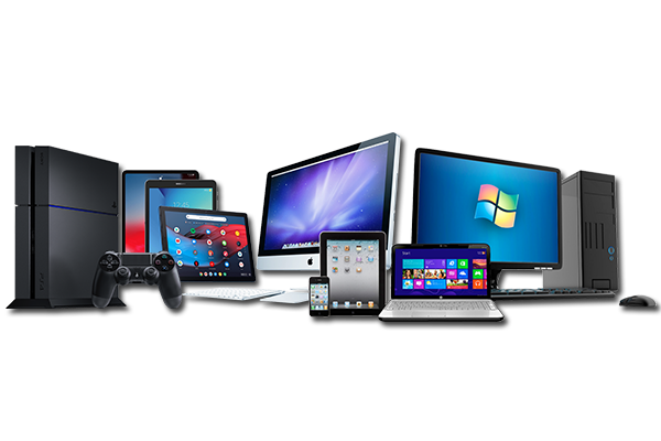 Desktop PC, iMac, laptops, tablets and game console we service